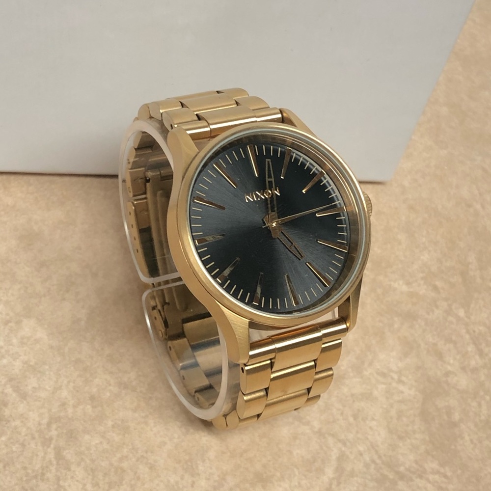 Nixon Sentry 38 SS Black & Golden Color Watch